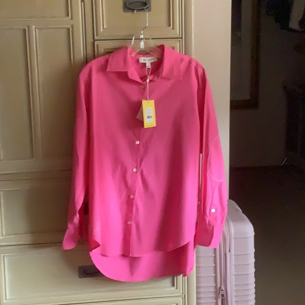 Vibrant Pink Button-Up Shirt